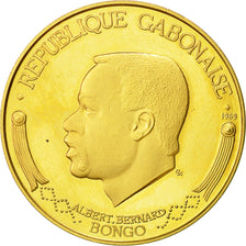 Münze, Gabun, Albert Bernard Bongo, 5000 Francs, 1969, UNZ, Gold, KM:8