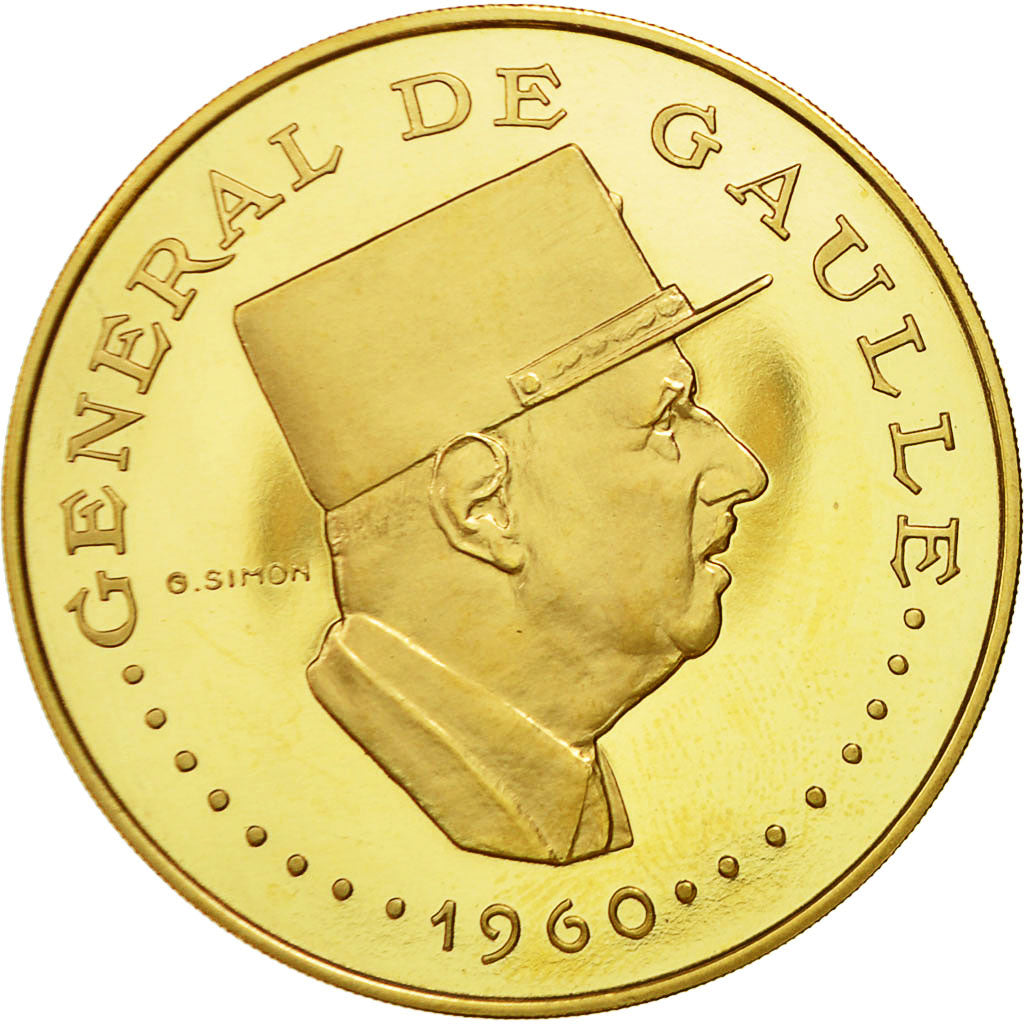 Coin, Chad, Général De Gaulle, 10000 Francs, Undated (1970), Paris, MS(63)
