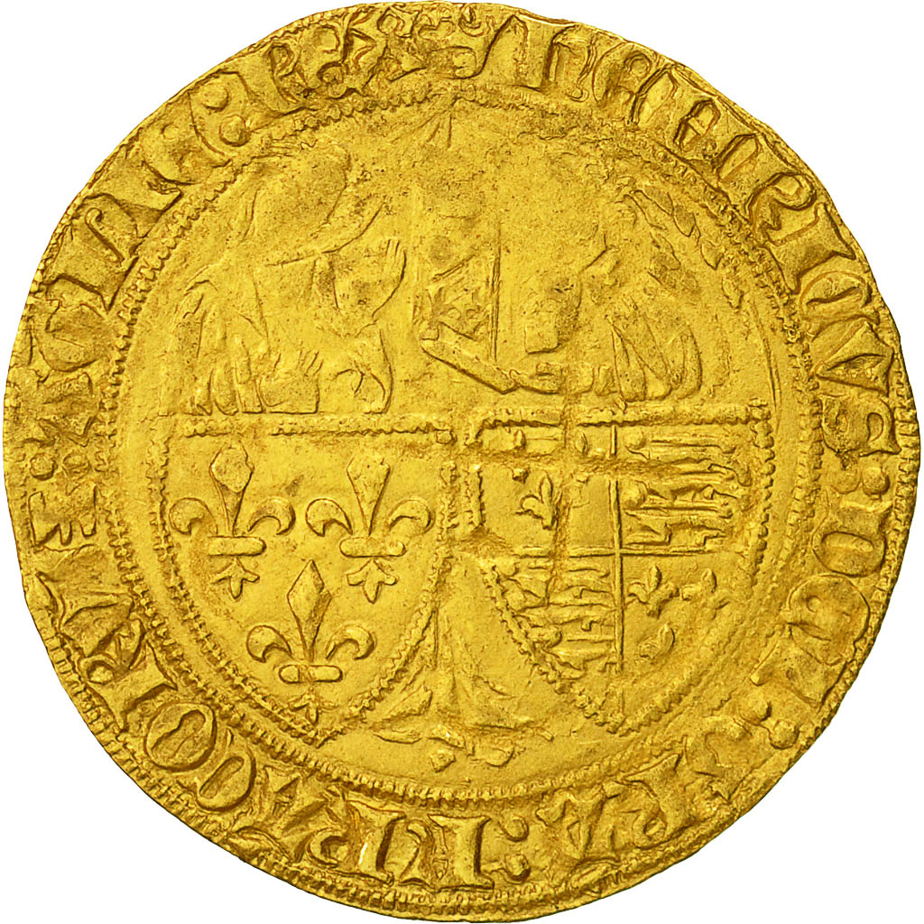 Monnaie, France, Henri VI de Lancastre, Salut d'or, Paris, TB+, Or