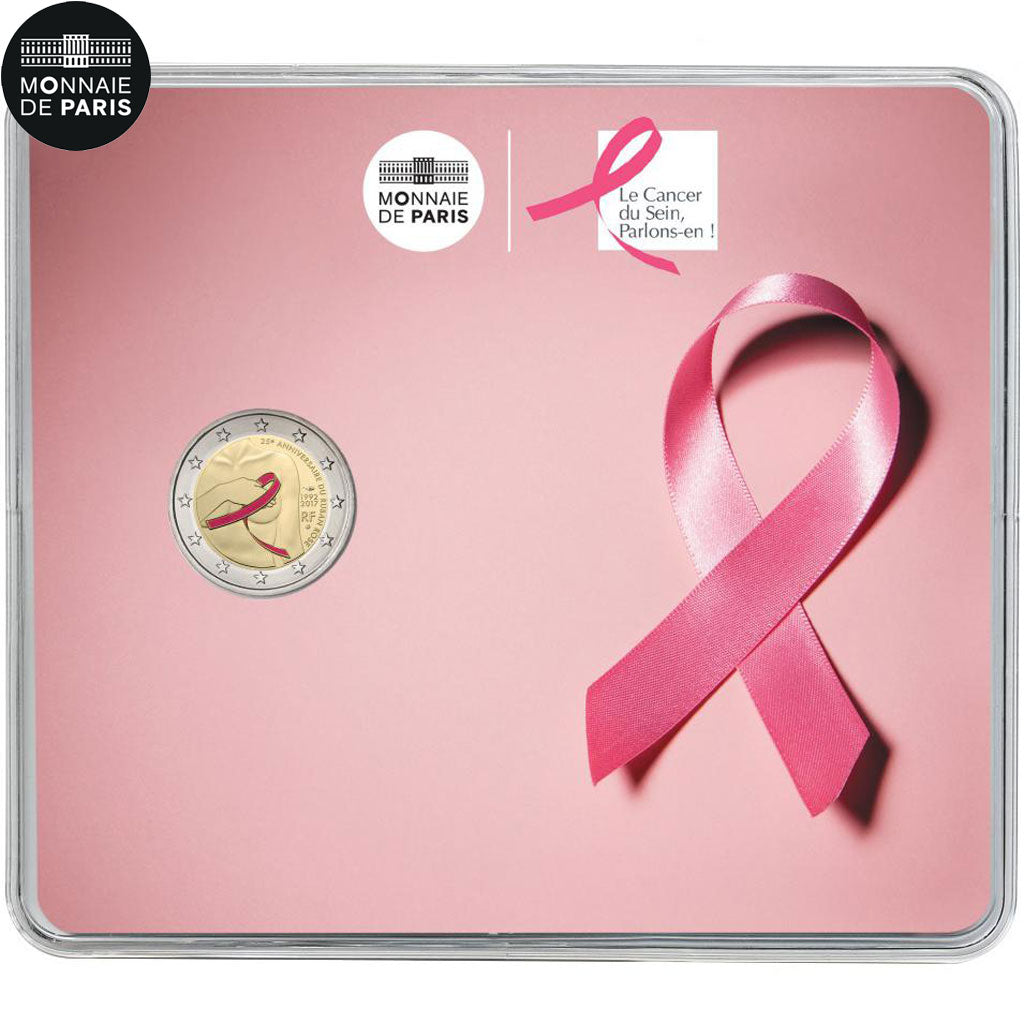France, Monnaie de Paris, 2 Euro, Cancer du Sein, 2017, FDC, BU