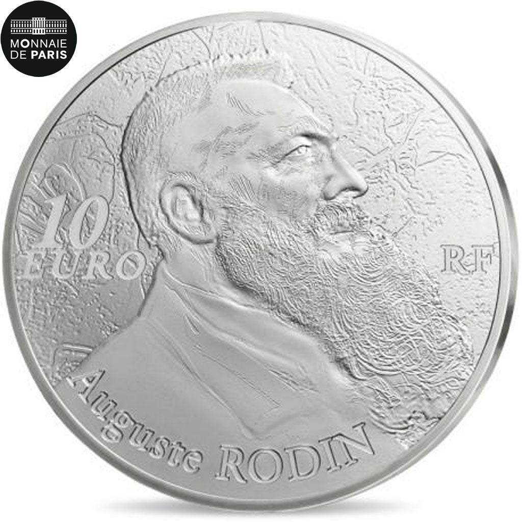 Moneda, Francia, Monnaie de Paris, 10 Euro, Auguste Rodin, 2017, FDC, Plata
