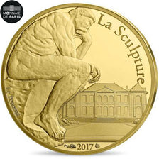 Coin, France, Monnaie de Paris, 50 Euro, Auguste Rodin, 2017, MS(65-70), Gold