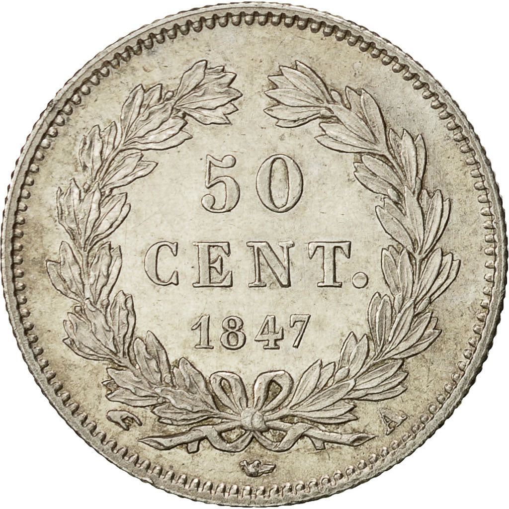 Münze, Frankreich, Louis-Philippe, 50 Centimes, 1847, Paris, VZ+, Silber