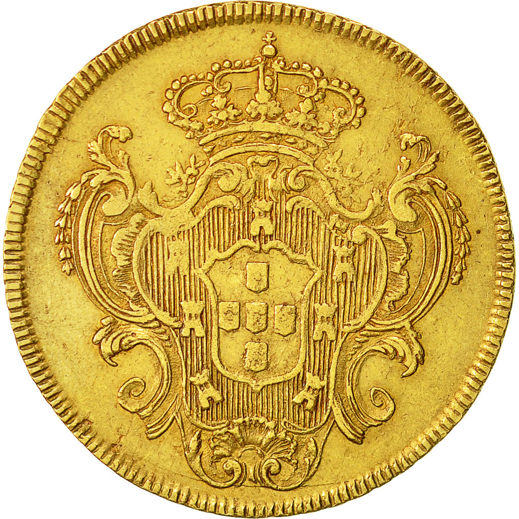 Moneda, Brasil, Maria I, 6400 Reis, 1792, Rio de Janeiro, MBC+, Oro, KM:226.1