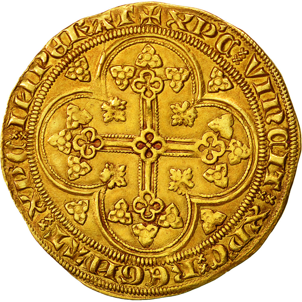 France, Philippe VI, Ecu d'or à la chaise, EF(40-45), Gold, Duplessy:249