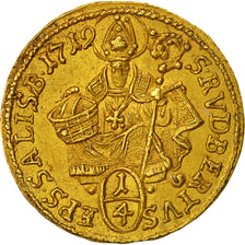Coin, AUSTRIAN STATES, SALZBURG, Franz Anton, 1/4 Ducat, 1719, AU(50-53), Gold