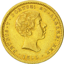 Coin, Portugal, Pedro V, 1000 Reis, 1855, Lisbon, AU(55-58), Gold, KM:495
