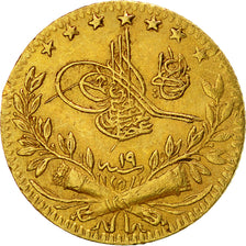Coin, Turkey, Abdul Hamid II, 25 Kurush, 1893, Qustantiniyah, EF(40-45), Gold