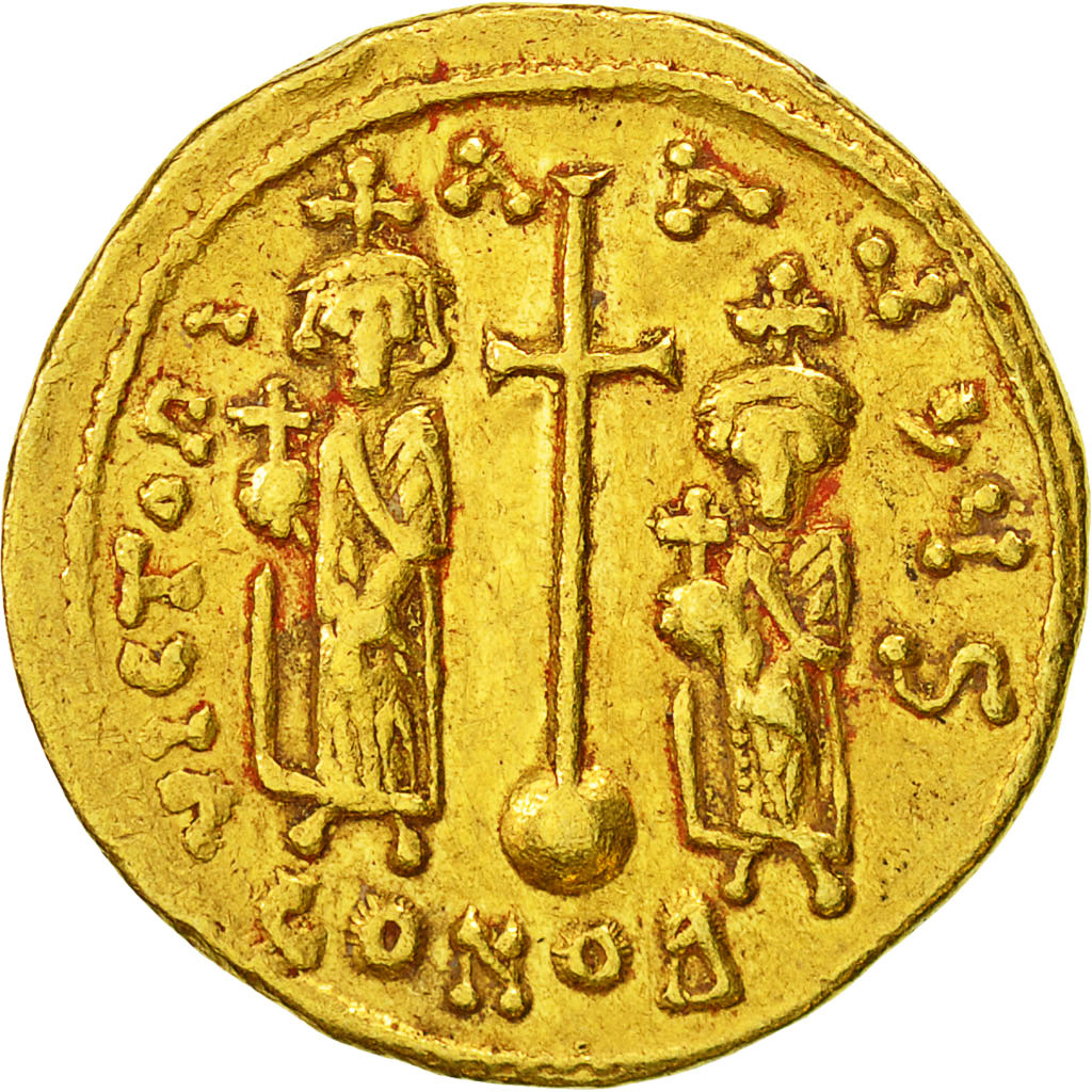 Moneta, Constans II, Solidus, Constantinople, MB+, Oro, Sear:962