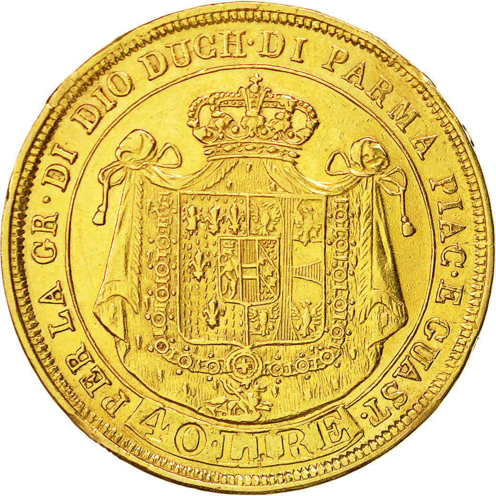 Coin, ITALIAN STATES, PARMA, Maria Luigia, 40 Lire, 1815, Parma, EF(40-45)