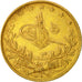 Coin, Turkey, Muhammad V, 100 Kurush, 1911, Qustantiniyah, EF(40-45), Gold
