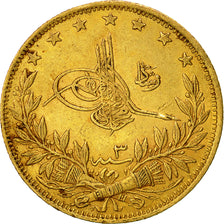 Münze, Türkei, Muhammad V, 100 Kurush, 1911, Qustantiniyah, SS, Gold, KM:754