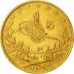Coin, Turkey, Muhammad V, 100 Kurush, 1911, Qustantiniyah, EF(40-45), Gold