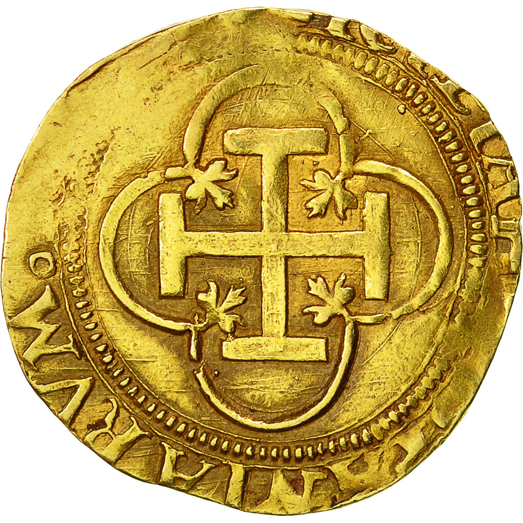 Spain, Jeanne et Charles, Escudo, Seville, VF(30-35), Gold