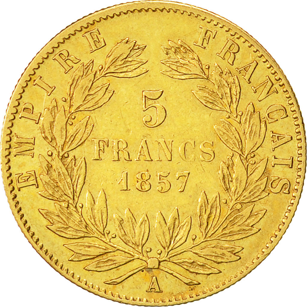 Monnaie, France, Napoleon III, Napoléon III, 5 Francs, 1857, Paris, TTB, Or