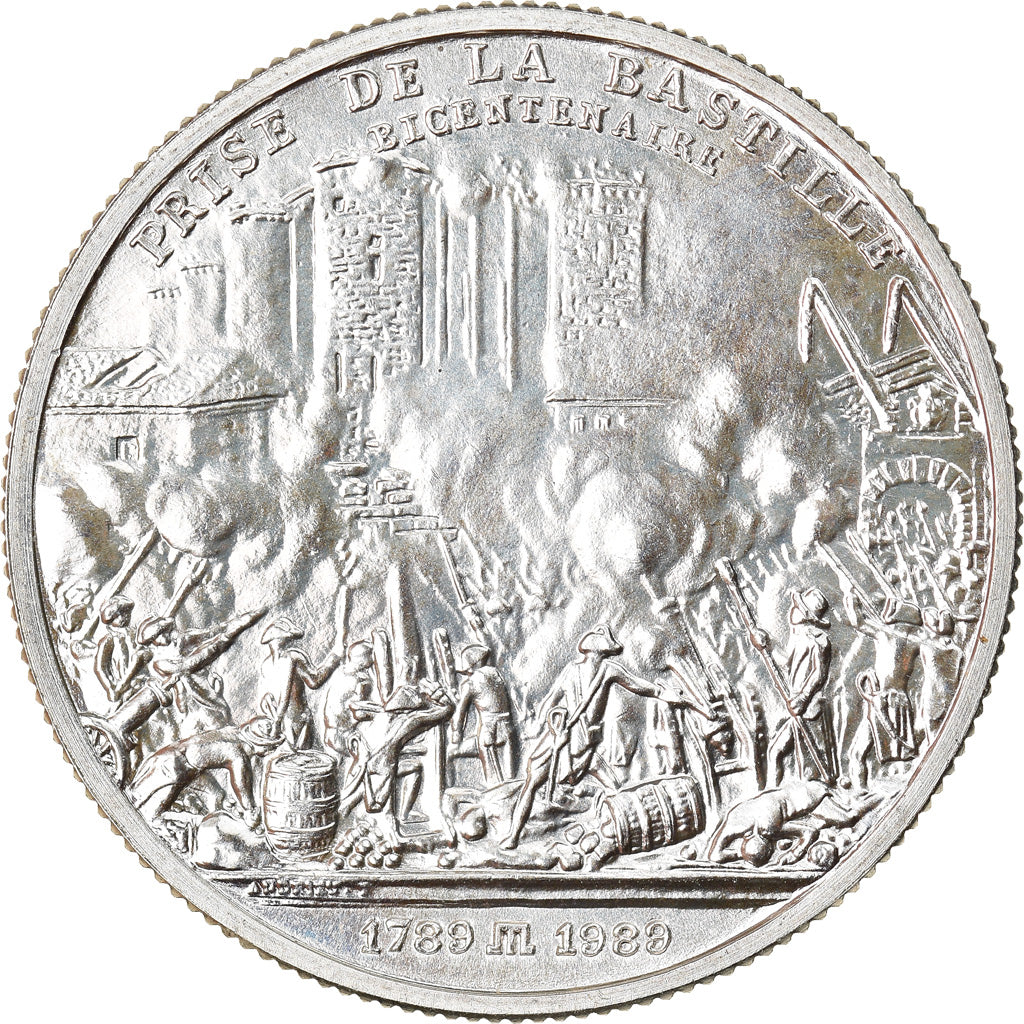 France, Médaille, Bicentenaire de la Prise de la Bastille, History, 1989, SPL+