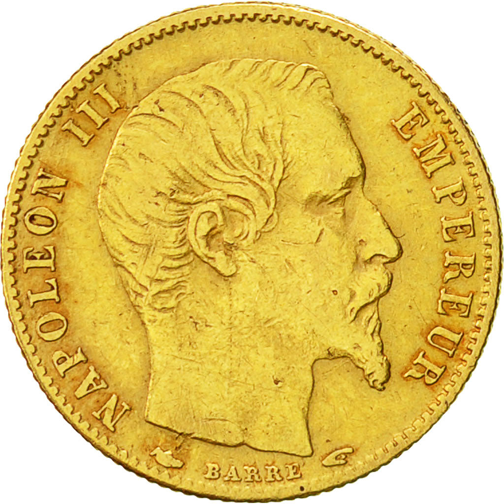 Munten, Frankrijk, Napoleon III, Napoléon III, 5 Francs, 1854, Paris, ZF, Goud