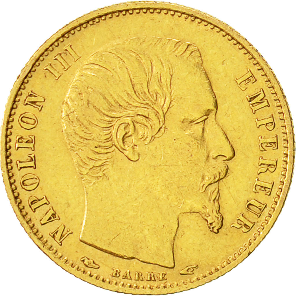 Coin, France, Napoleon III, Napoléon III, 5 Francs, 1854, Paris, AU(50-53)