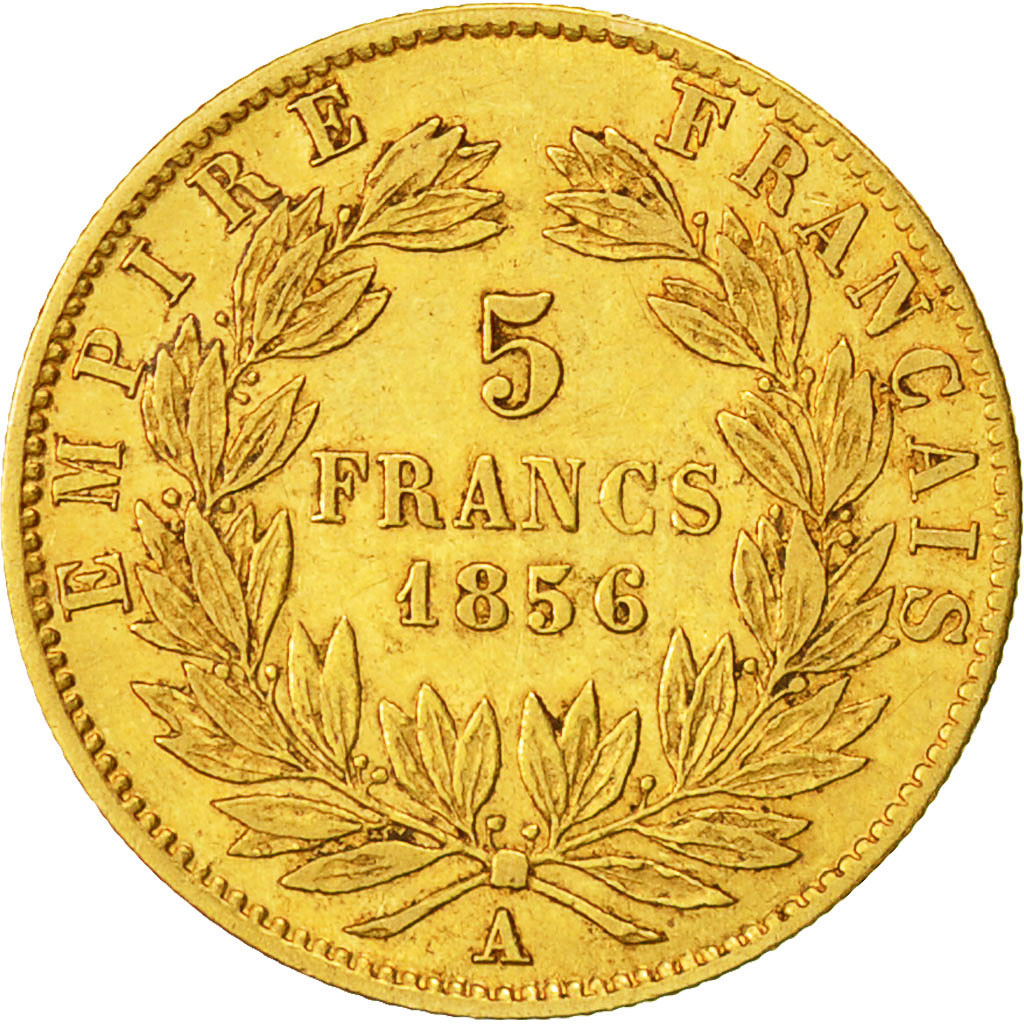 Coin, France, Napoleon III, Napoléon III, 5 Francs, 1856, Paris, VF(30-35)