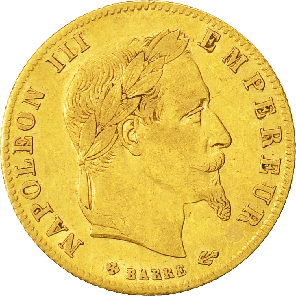 Coin, France, Napoleon III, Napoléon III, 5 Francs, 1866, Strasbourg
