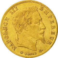 Moneta, Francia, Napoleon III, Napoléon III, 5 Francs, 1867, Paris, BB+, Oro