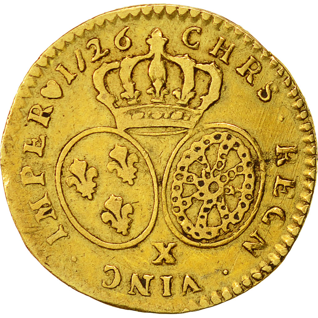 Coin, France, Louis XV, 1/2 Louis d'or aux lunettes, 1/2 Louis d'or, 1726