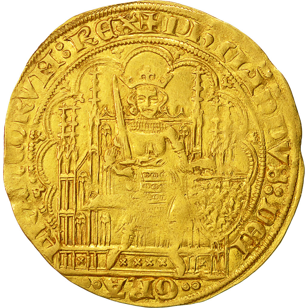 Coin, France, Philippe VI, Ecu d'or à la chaise, Ecu d'or, VF(30-35), Gold
