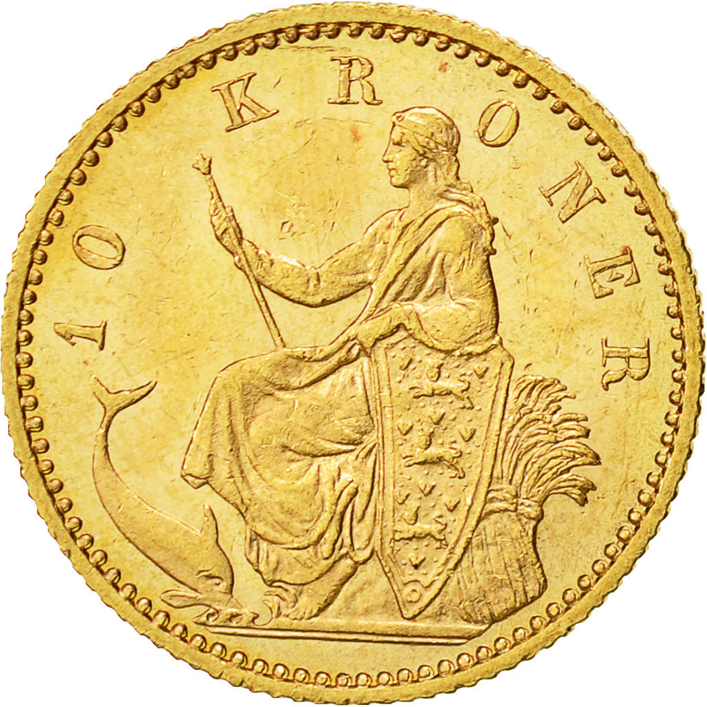 Danimarca, Christian IX, 10 Kroner, 1900, Copenhagen, SPL, Oro, KM:790.2