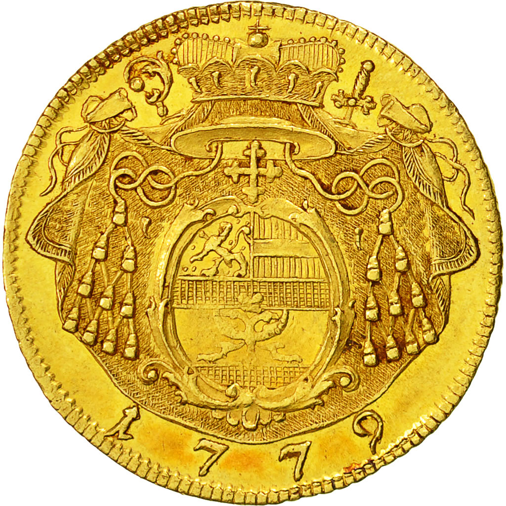 Coin, AUSTRIAN STATES, SALZBURG, Hieronymus, Ducat, 1779, AU(55-58), Gold