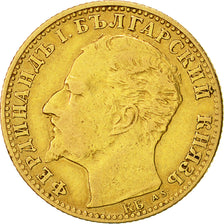 Bulgaria, Ferdinand I, 10 Leva, 1894, Kormoczbanya, Hungary, MB+, Oro, KM:19
