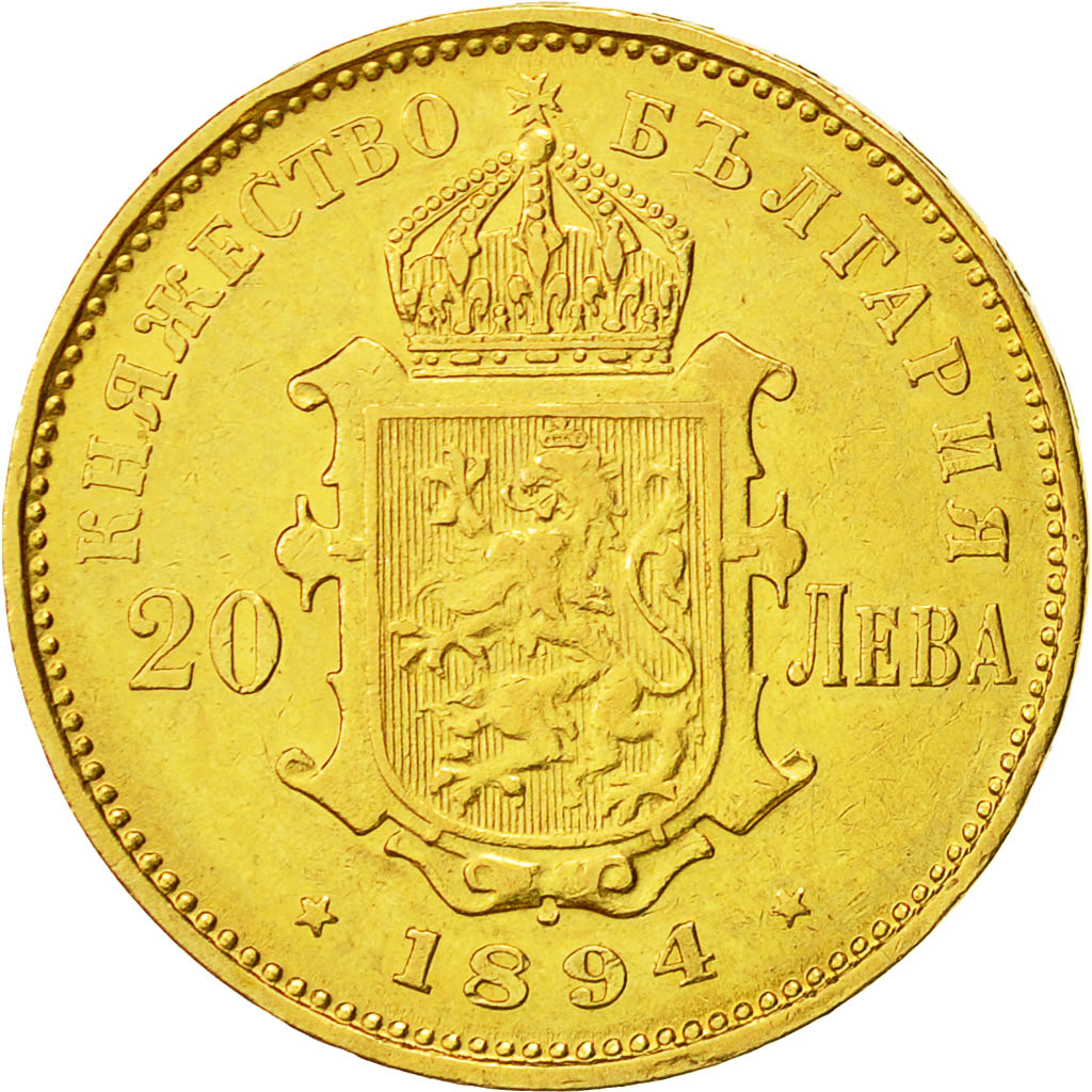 Coin, Bulgaria, Ferdinand I, 20 Leva, 1894, Kormoczbanya, Hungary, EF(40-45)