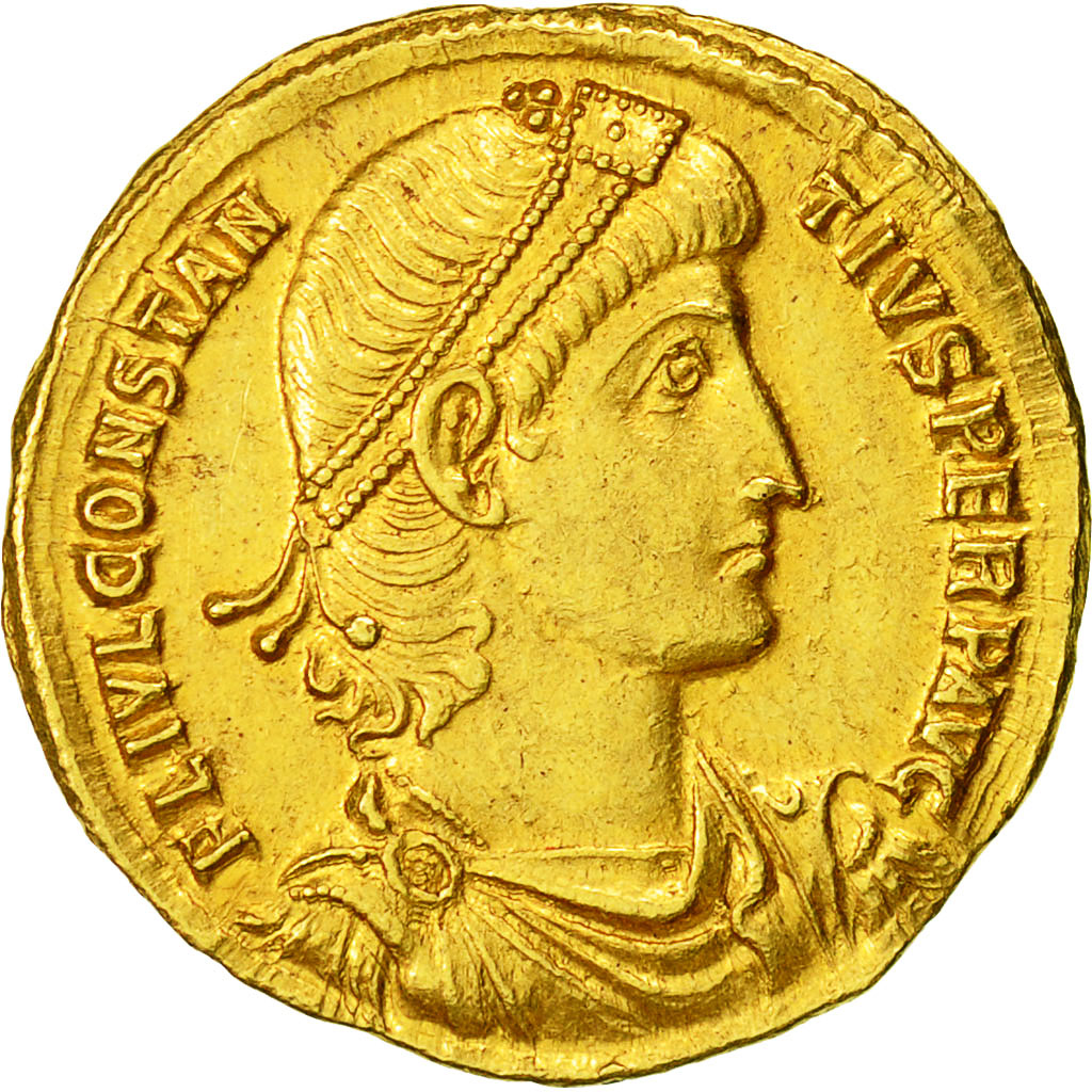 Coin, Constance II, Solidus, Antioch, MS(60-62), Gold, RIC:83
