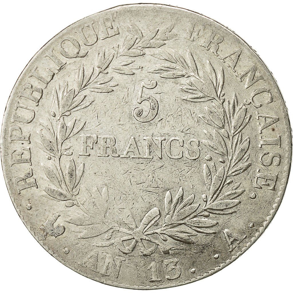 France, Napoléon I, 5 Francs, AN 13, Paris, VF(30-35), Silver, KM:662.1