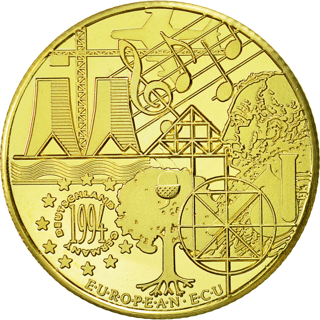 Germany, Medal, Ecu Europa, 1994, MS(65-70), Gold