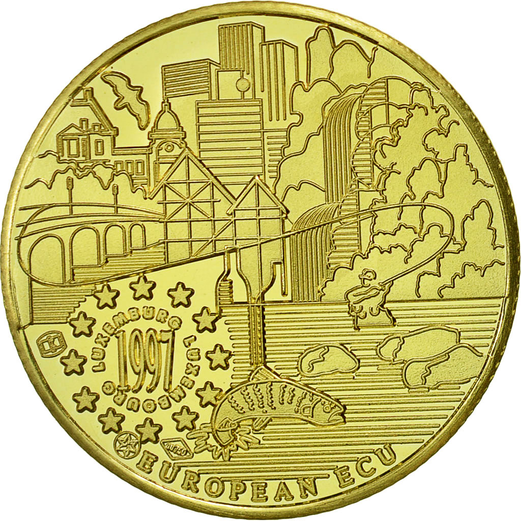 Luxembourg, Medal, Ecu Europa, 1997, MS(65-70), Gold