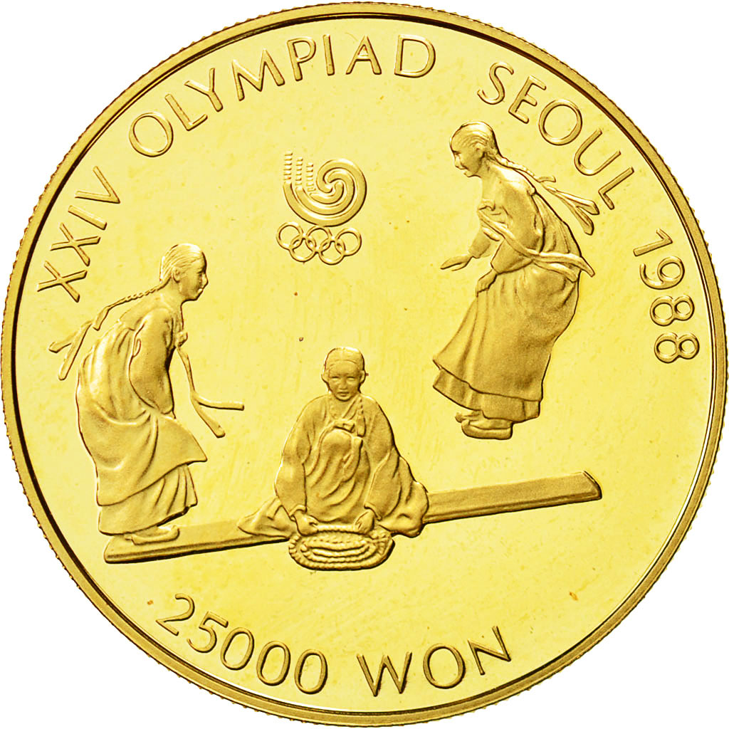 Coin, KOREA-SOUTH, 25000 Won, 1988, MS(65-70), Gold, KM:72