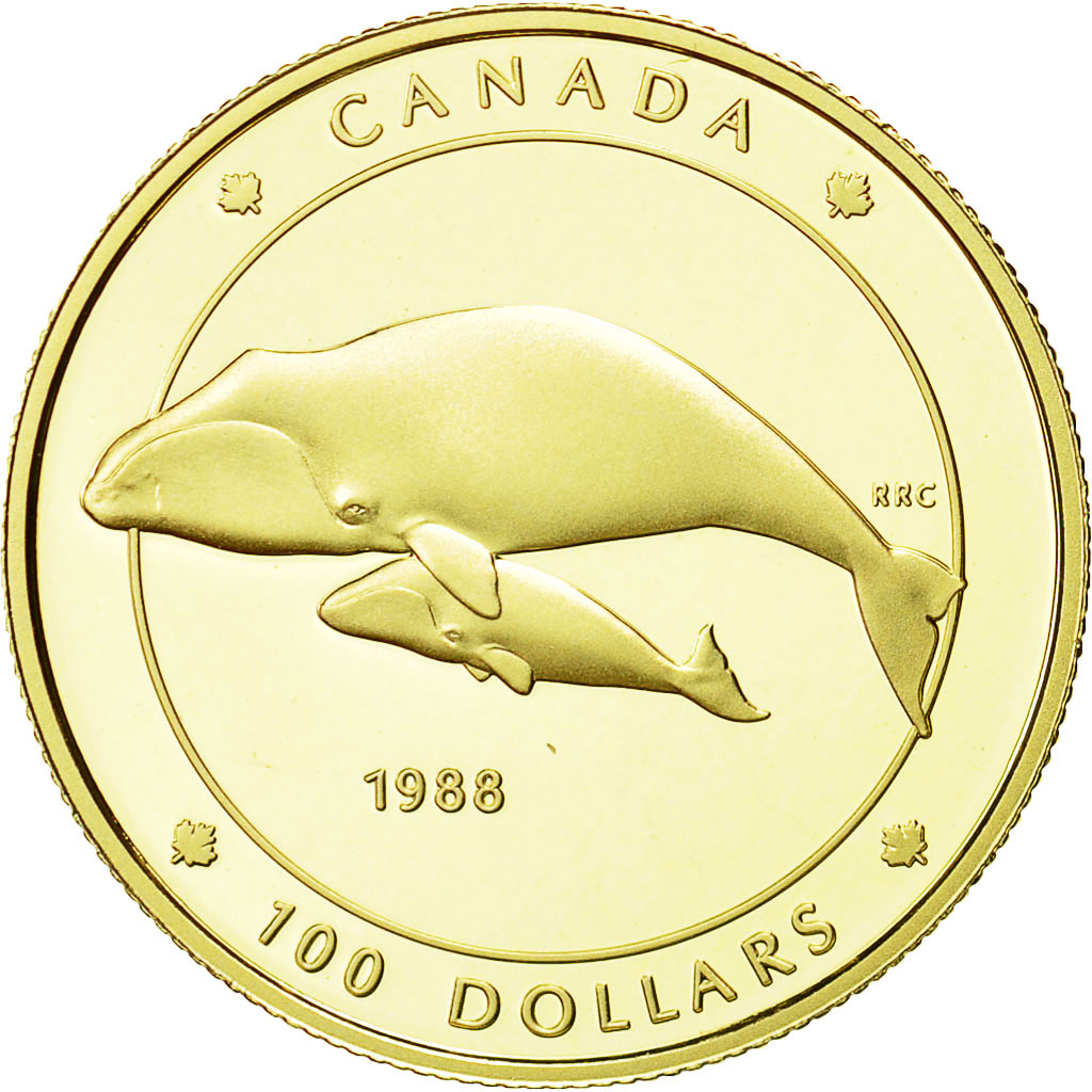 Coin, Canada, Elizabeth II, 100 Dollars, 1988, Royal Canadian Mint, Ottawa