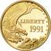 Moneta, Stati Uniti, $5, Half Eagle, 1991, U.S. Mint, West Point, FDC, Oro