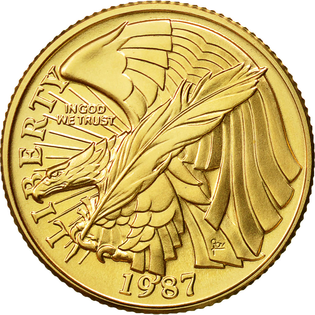 Moneda, Estados Unidos, $5, Half Eagle, 1987, U.S. Mint, West Point, FDC, Oro