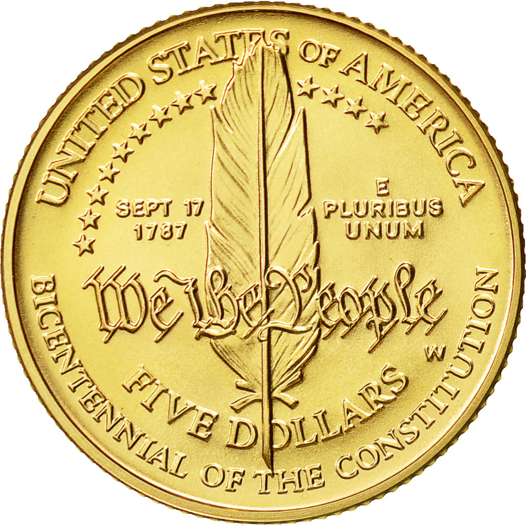 Moneda, Estados Unidos, $5, Half Eagle, 1987, U.S. Mint, West Point, FDC, Oro