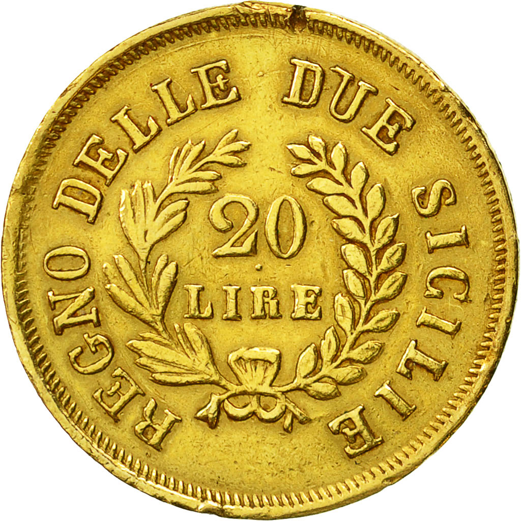 Moneta, STATI ITALIANI, NAPLES, Joachim Murat, 20 Lire, 1813, Naples, BB, Oro