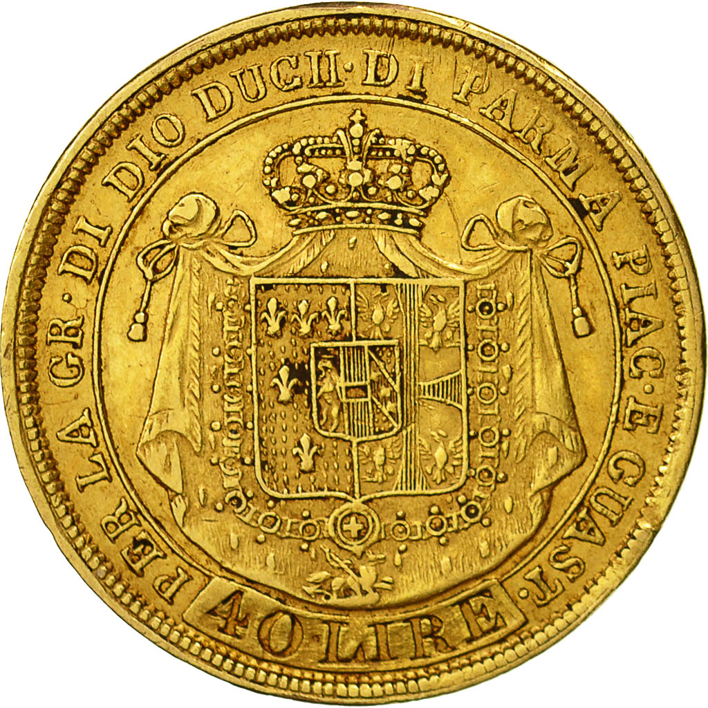 Coin, ITALIAN STATES, PARMA, Maria Luigia, 40 Lire, 1815, Parma, EF(40-45)