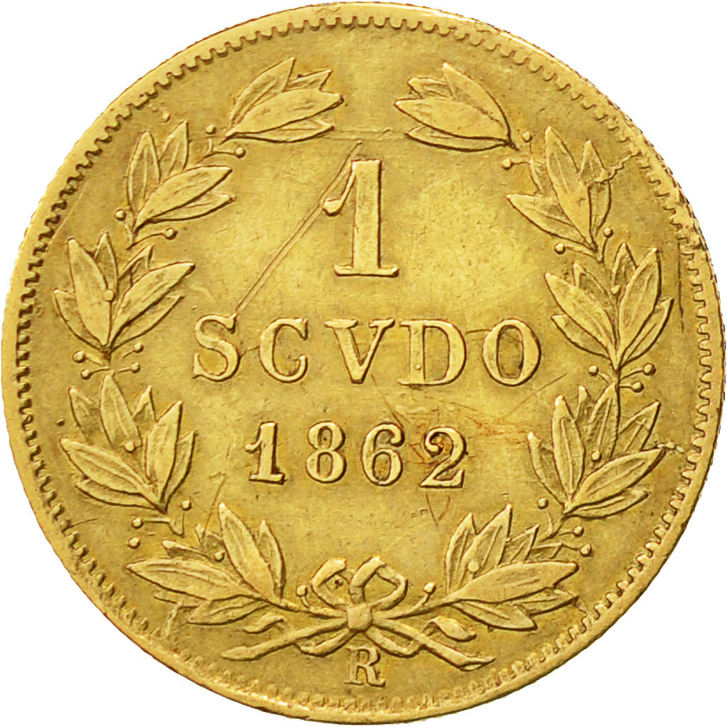 Münze, Italien Staaten, PAPAL STATES, Pius IX, Scudo, 1862, Roma, SS, Gold