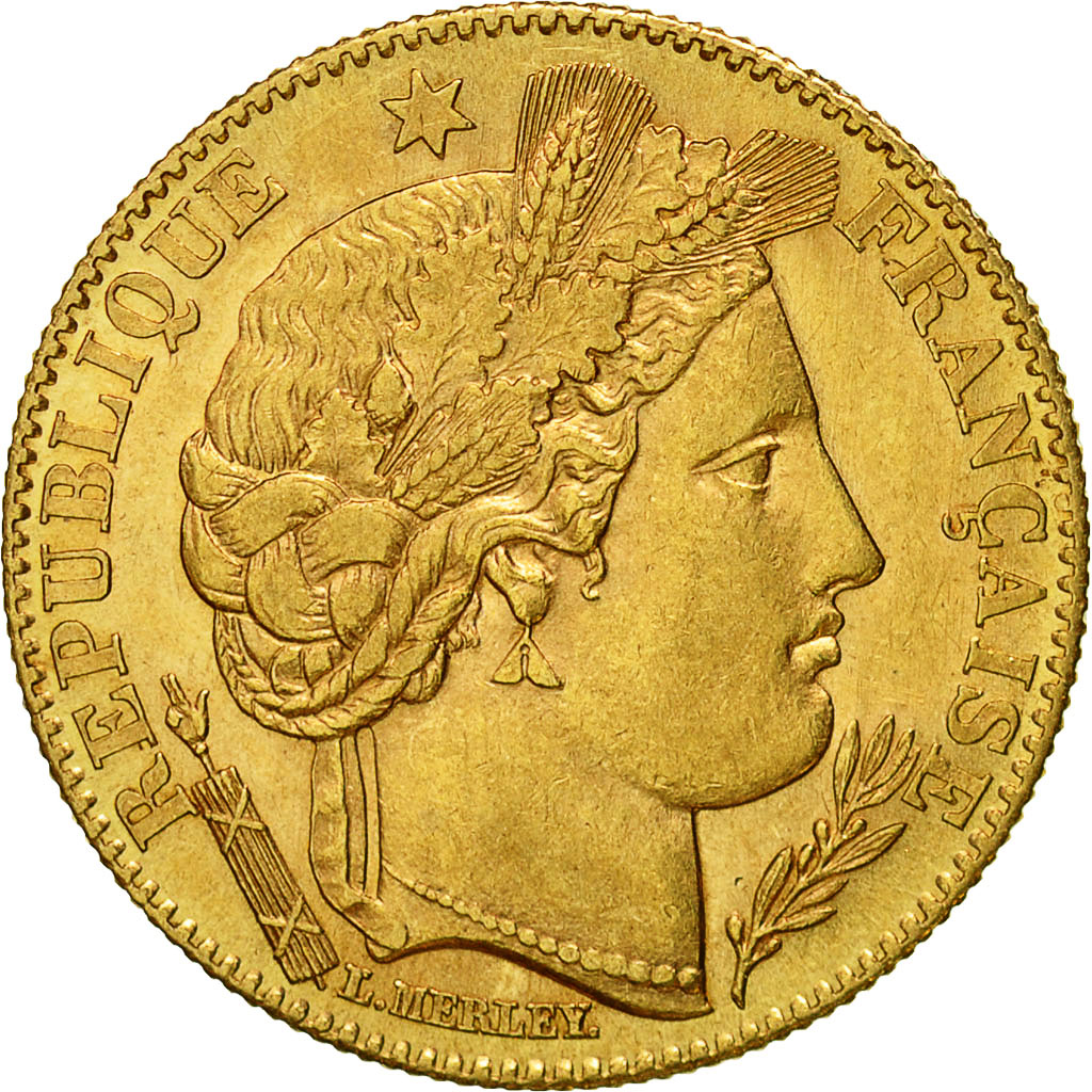 Coin, France, Cérès, 10 Francs, 1899, Paris, MS(60-62), Gold, KM:830