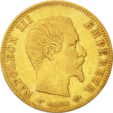 Moneda, Francia, Napoleon III, Napoléon III, 5 Francs, 1857, Paris, BC+, Oro