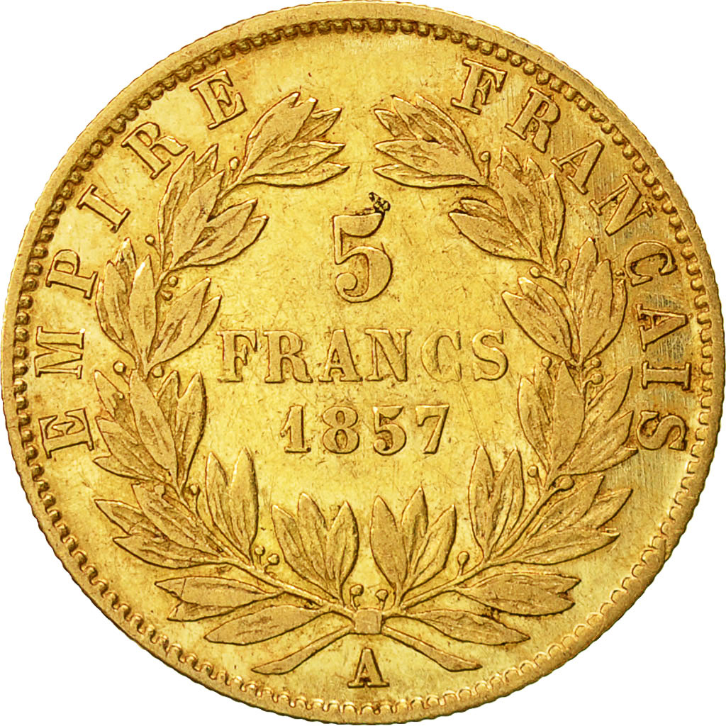 Münze, Frankreich, Napoleon III, Napoléon III, 5 Francs, 1857, Paris, S+