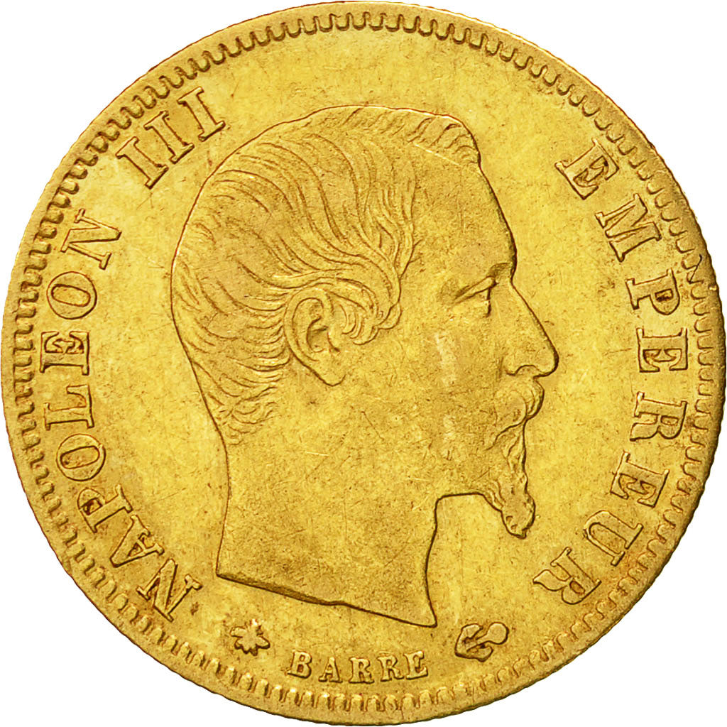Munten, Frankrijk, Napoleon III, Napoléon III, 5 Francs, 1859, Strasbourg, ZF