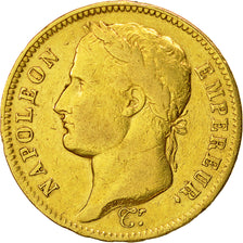 Moneda, Francia, Napoléon I, 40 Francs, 1811, Paris, BC+, Oro, KM:696.1