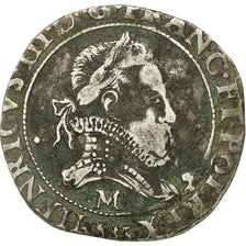 Monnaie, France, Henri III, Franc au Col Fraisé, 1583, Toulouse, TB+, Argent