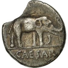 Julius Caesar, Denarius, 49 BC, Roma, EF(40-45), Silver, Crawford:443/1
